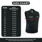 AMZO21689BLACK Biker Denim Club Style Anarchy BLACK Vest with Conceal Carry Pockets both sides