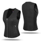 HL14854LMB WOMEN SIDE STRETCH VEST M/O LAMB LEATHER BLACK