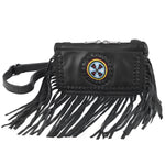 HL80151 Black Indian Clip Bag Women M/o Genuine Leather - HighwayLeather