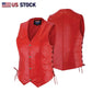 Women’s Red Rider Vest & Matching Red Studded Bag Set