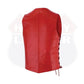 HL14501RED Red Leather Vest - Women motorcycle Club