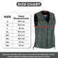 HL2611Grey Straight bottom Gray Gun pocket Leather Vest