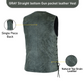 HL2611Grey Straight bottom Gray Gun pocket Leather Vest