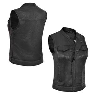PWV14580CALF WOMEN ITH LEATHER VEST