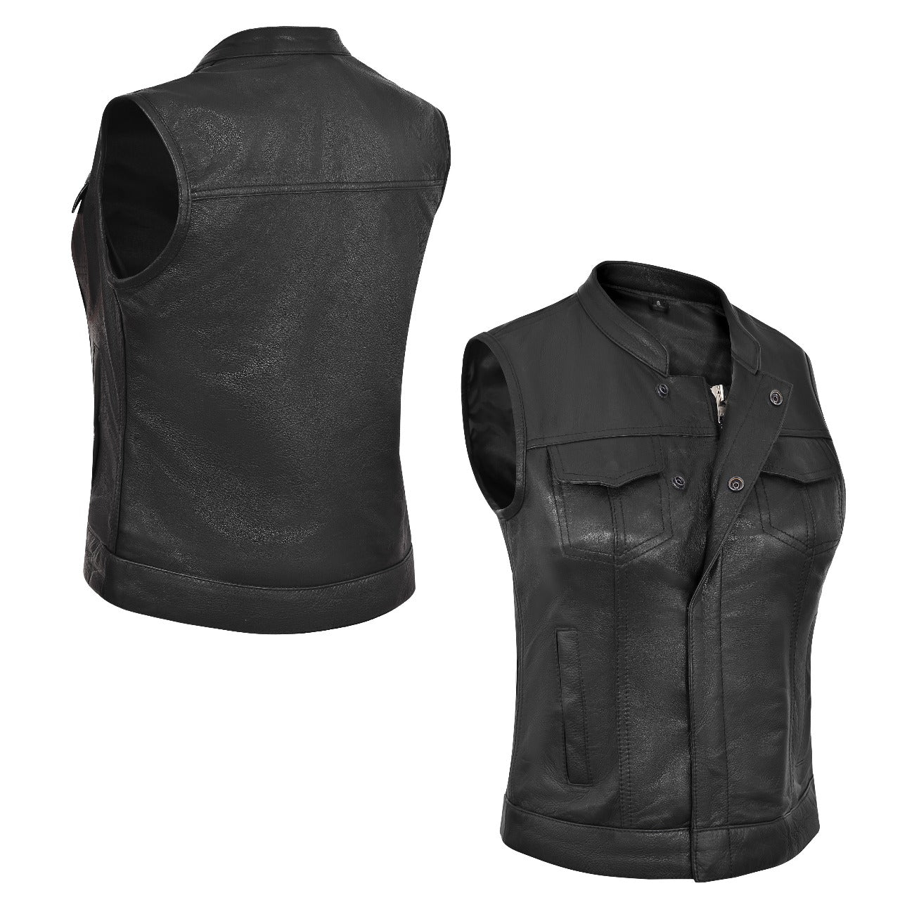 PWV14580CALF WOMEN ITH LEATHER VEST