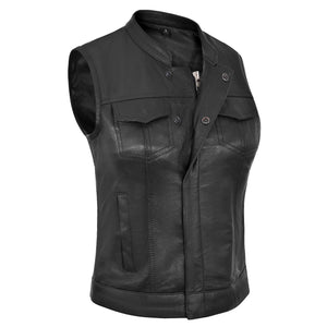 PWV14580CALF WOMEN ITH LEATHER VEST