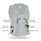Women's Lace up side leather motorcycle vest - HL14851SPT