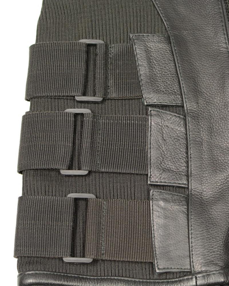 Biker Hill BAM3500 Men's 'Swat' Style Motorcycle Leather Vest — image 8