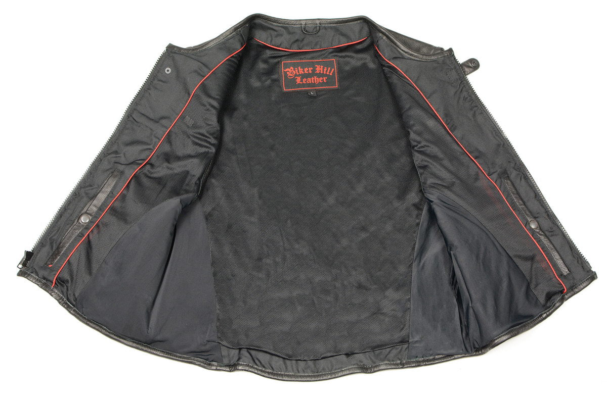 Biker Hill BAM3500 Men's 'Swat' Style Motorcycle Leather Vest — image 7