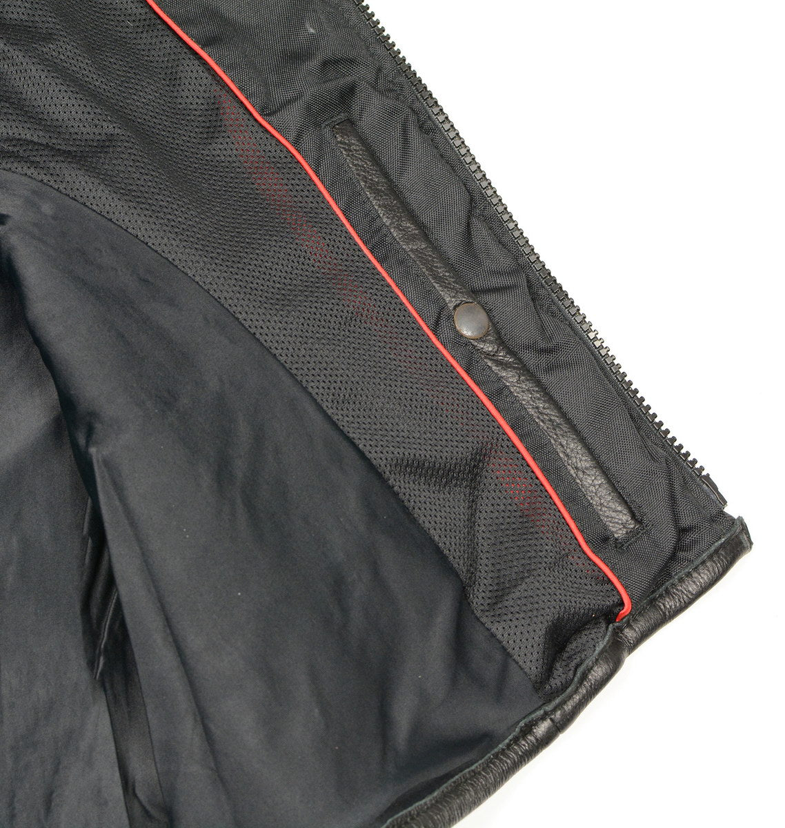 Biker Hill BAM3500 Men's 'Swat' Style Motorcycle Leather Vest — image 5
