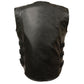 Biker Hill BAM3530 Men's Swat-Tactical Style Black Motorcycle Leather Rider Vest — image 2