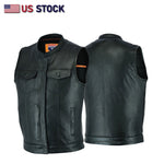 Outlaw Leather Club Vest Zipper/Snap - HighwayLeather