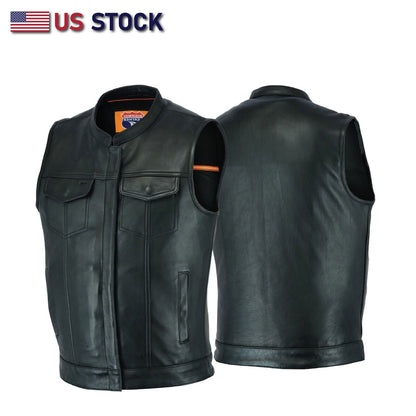 Outlaw Leather Club Vest Zipper/Snap - HighwayLeather