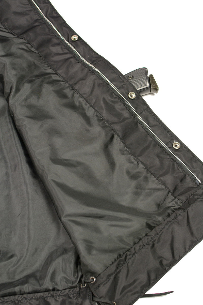 M Boss Motorcycle Apparel BOS13503 Men's Black Leather Side Lace Club Style Vest with Quick Draw Pocket — image 7