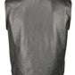 M Boss Motorcycle Apparel BOS13504 Men's Black Leather Collarless Club Style Vest with Quick Draw Pocket — image 4