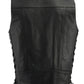M Boss Motorcycle Apparel BOS13507 Men's Black Side Lace Leather Vest with Buffalo Nickel Snaps — image 6