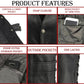 M Boss Motorcycle Apparel BOS13507 Men's Black Side Lace Leather Vest with Buffalo Nickel Snaps — image 3