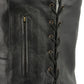 M Boss Motorcycle Apparel BOS13508 Men's Black Side Lace Leather Vest with Quick Draw Pocket — image 9