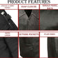 M-Boss Motorcycle Apparel BOS13514T Men’s Black Classic Western Style Conceal/Carry Biker Leather Vest in TALL SIZES — image 4