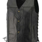 M-Boss Motorcycle Apparel BOS13517 Men’s Classic Black Leather 'Side Laced' Motorcycle Biker Rider Vest — image 5