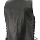 M-Boss Motorcycle Apparel BOS13517 Men’s Classic Black Leather 'Side Laced' Motorcycle Biker Rider Vest — image 2