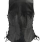 M Boss Motorcycle Apparel BOS24503 Women's Black Leather Motorcycle Biker Rider Vest with Side Laces - image 6