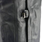 Men’s SOA Black Premium Buffalo Leather Club Style Motorcycle Rider Vest with Patch Access BZ6010 — image 6