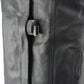 Men’s Premium Black Leather Club Style Motorcycle Riding Vest with Removable Bib Hoodie BZ6110 — image 6