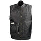 SOA Men’s Black Premium Leather Club Style Motorcycle Riding Vest BZ6210 — image 5