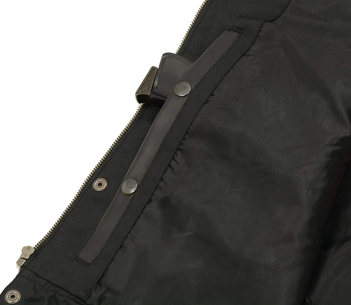 SOA Men’s Black Premium Leather Club Style Motorcycle Riding Vest BZ6210 — image 6