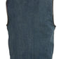 Club Vest CV3004LT Men's Blue Collarless Denim Vest with Concealed Snaps and Hidden Zipper — image 2