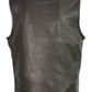 Club Vest CVM3510 Men’s Black Zipper Leather Vest with Seamless Back Design — image 2
