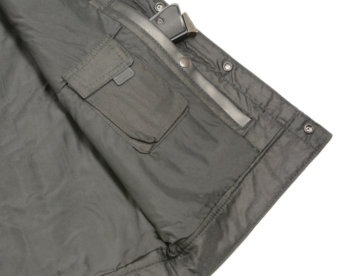 Club Vest CVM3510 Men’s Black Zipper Leather Vest with Seamless Back Design — image 4