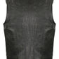 Club Vest CVM3740 Men’s Black Seamless Front and Back Design Leather Vest — image 2