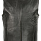 Club Vest CVM3740 Men’s Black Seamless Front and Back Design Leather Vest — image 7