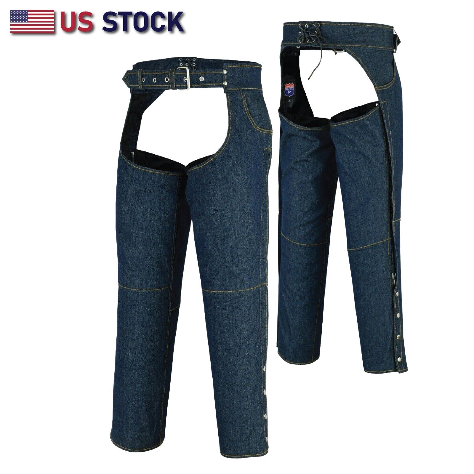 Bike denim chap lightweight - Blue PRIDE DENIM CHAPS - HighwayLeather