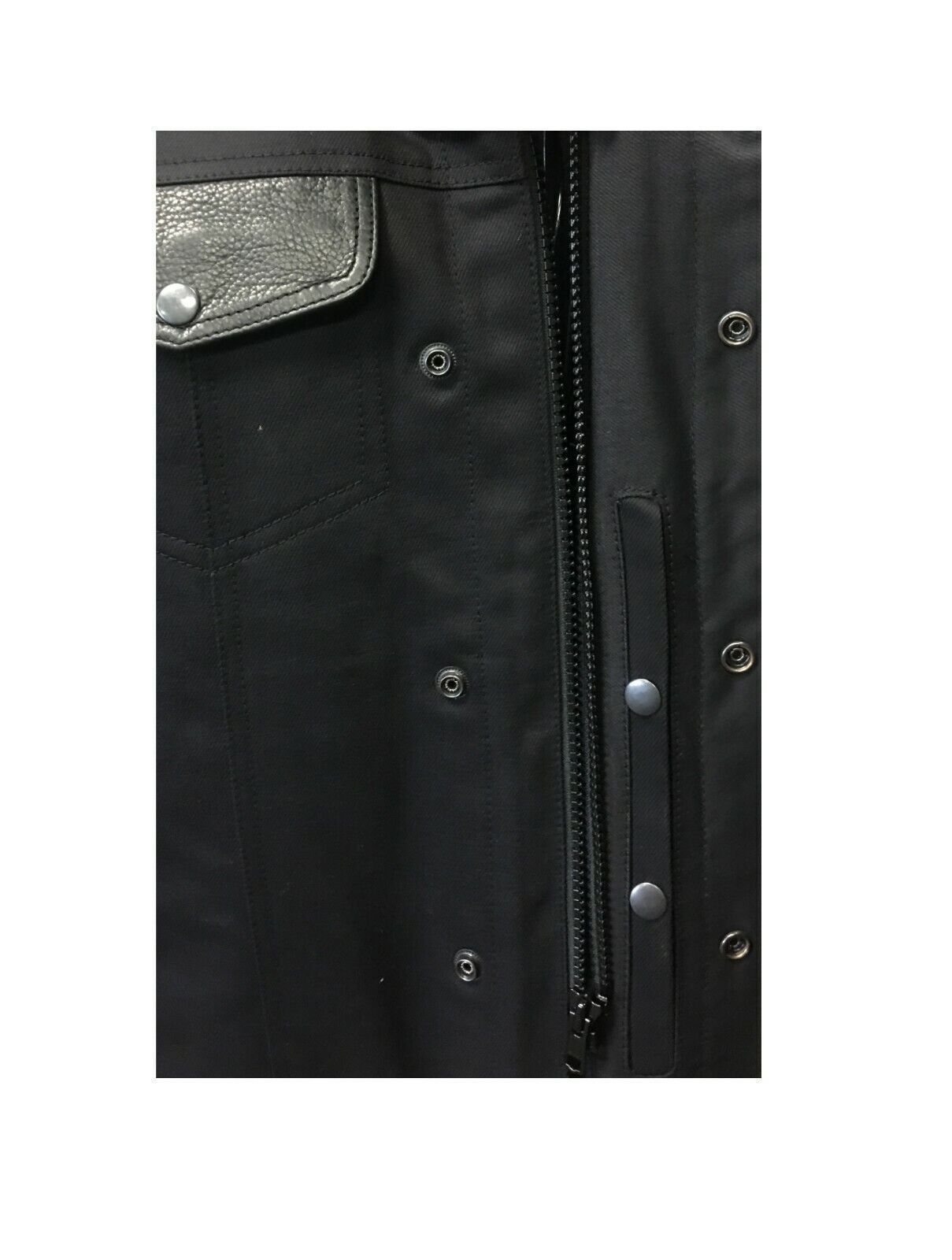 Black Denim Vest Men Milwaukee Leather MDM3010 Men's Black Denim