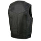 Event Leather EL1310GO Men's Black Leather Classic Snap Button Biker Vest