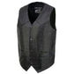 Event Leather EL1310GO Men's Black Leather Classic Snap Button Biker Vest