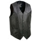 Event Leather EL1310GO Men's Black Leather Classic Snap Button Biker Vest