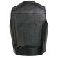 Event Leather EL5310 Men's Classic Black Leather Vest with Snap Button Closure