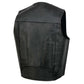 Event Leather EL5310 Men's Classic Black Leather Vest with Snap Button Closure