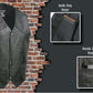 Event Leather EL5310 Men's Classic Black Leather Vest with Snap Button Closure