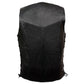 Event Leather EL5315T Men's Black Classic Side Lace Biker Vest in Big and Tall Sizes