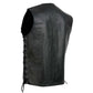 Event Leather EL5360TALL Men's Side Lace Vest with Denim Style Pockets Tall Sizes