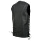 Event Leather EL5391 Men's Tall Sizes Black Leather 10 Pocket Side Lace Vest