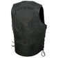 Event Leather's ELM3900 Men's 100% Genuine Motorcycle Leather Vest | Biker Vests with Embossed Eagle | Live To Ride