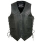 Event Leather's ELM3905 Men's 'Mayhem' 100% Genuine Motorcycle Leather Vest | Biker Vests with Embossed Skull & Wing