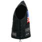 Event Leather Men's Black Motorcycle Leather Vest w/ Patches - ELM3925