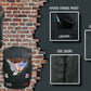 Event Leather ELM3930 Men’s Black Motorcycle Riders Leather Vest w/ 9 Patches and Adjustable Side Laces